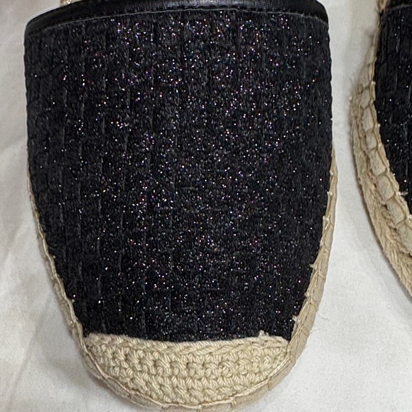 Anne Klein Aneesa Espadrille Wedge Sandals Black 9.5 - Picture 10 of 12